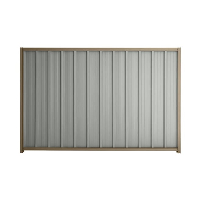Good Neighbour® Superdek® 2100mm High Fence Panel Sheet: Gull Grey Post/Track: Beige