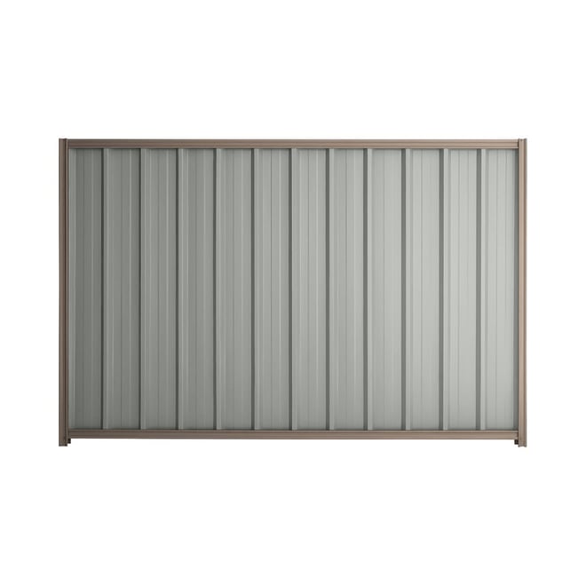 Good Neighbour® Superdek® 2100mm High Fence Panel Sheet: Gull Grey Post/Track: Marsh