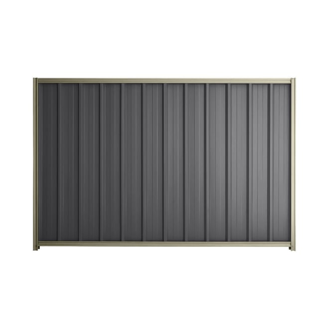 Good Neighbour® Superdek® 2100mm High Fence Panel Sheet: Granite Post/Track: Moss Vale Sand