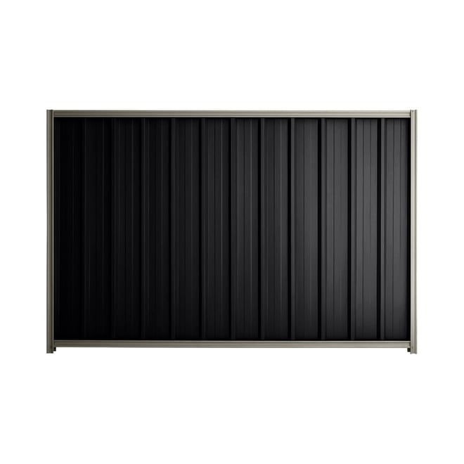 Good Neighbour® Superdek® 2100mm High Fence Panel Sheet: Gun Metal Grey Post/Track: Birch