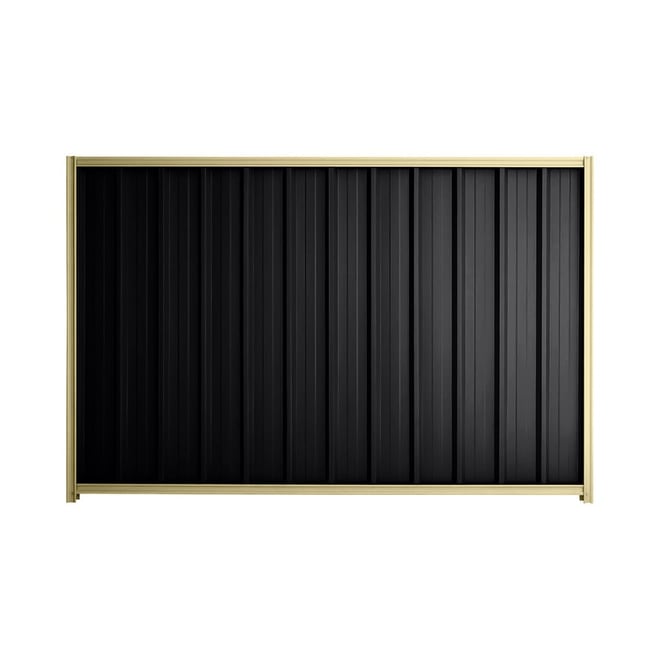 Good Neighbour® Superdek® 2100mm High Fence Panel Sheet: Gun Metal Grey Post/Track: Primrose