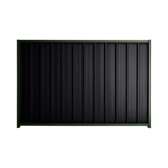Good Neighbour® Superdek® 2100mm High Fence Panel Sheet: Gun Metal Grey Post/Track: Rivergum