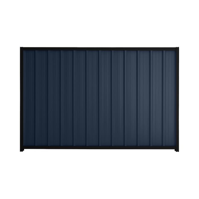 Good Neighbour® Superdek® 2100mm High Fence Panel Sheet: Mountain Blue Post/Track: Ebony