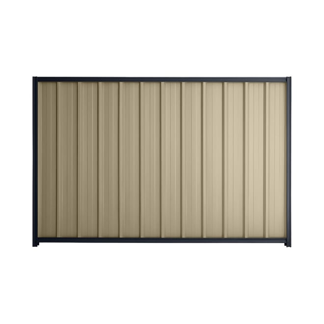 Good Neighbour® Superdek® 2100mm High Fence Panel Sheet: Merino Post/Track: Dark Stone