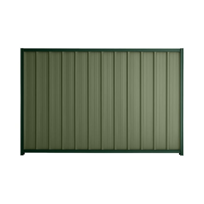 Good Neighbour® Superdek® 2100mm High Fence Panel Sheet: Mist Green Post/Track: Caulfield Green
