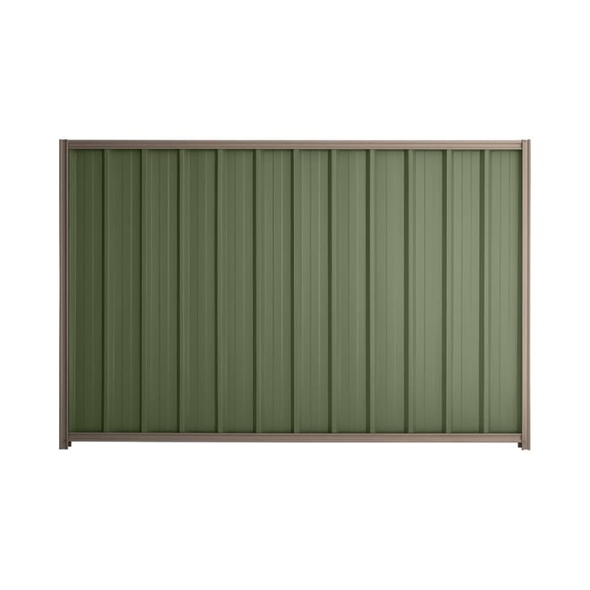 Good Neighbour® Superdek® 2100mm High Fence Panel Sheet: Mist Green Post/Track: Marsh
