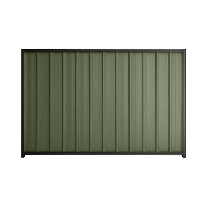 Good Neighbour® Superdek® 2100mm High Fence Panel Sheet: Mist Green Post/Track: Slate Grey