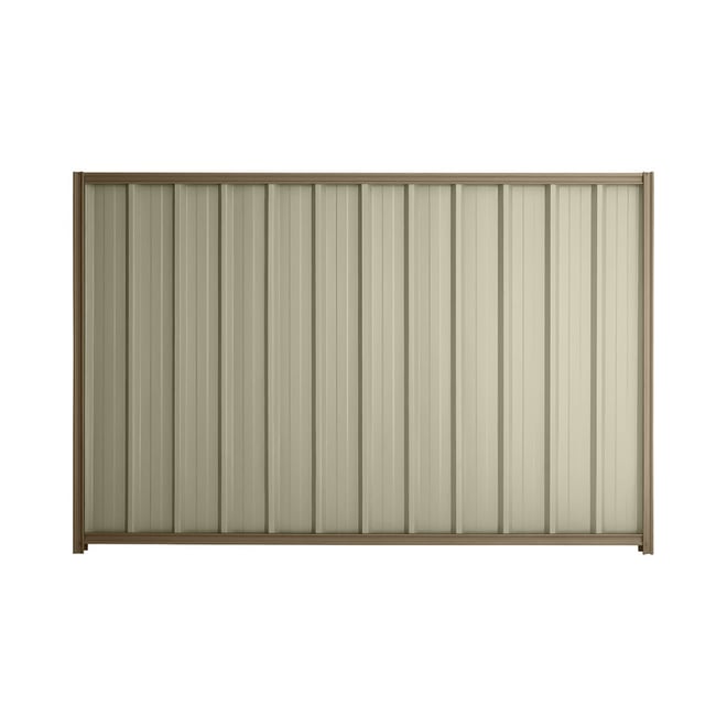 Good Neighbour® Superdek® 2100mm High Fence Panel Sheet: Moss Vale Sand Post/Track: Beige