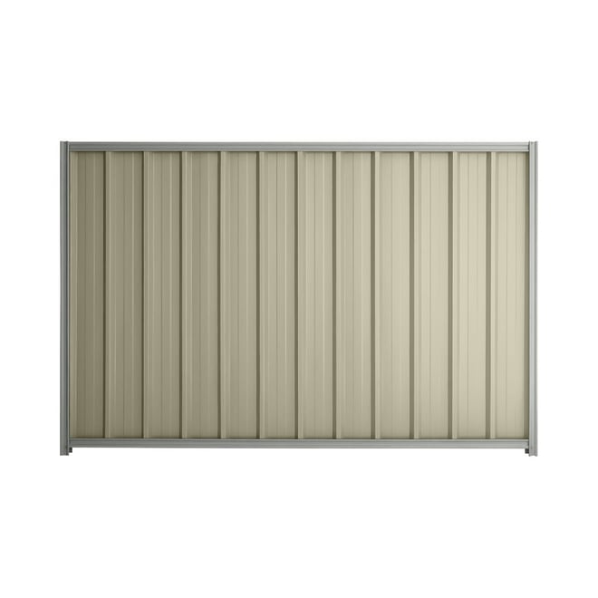 Good Neighbour® Superdek® 2100mm High Fence Panel Sheet: Moss Vale Sand Post/Track: Gull Grey