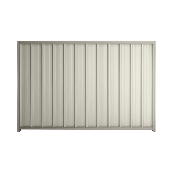 Good Neighbour® Superdek® 2100mm High Fence Panel Sheet: Off White Post/Track: Birch