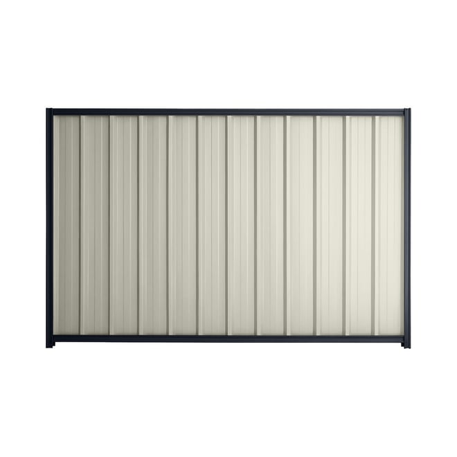 Good Neighbour® Superdek® 2100mm High Fence Panel Sheet: Off White Post/Track: Dark Stone