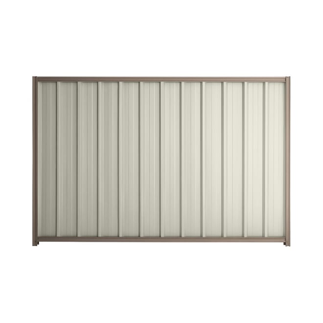 Good Neighbour® Superdek® 2100mm High Fence Panel Sheet: Off White Post/Track: Marsh
