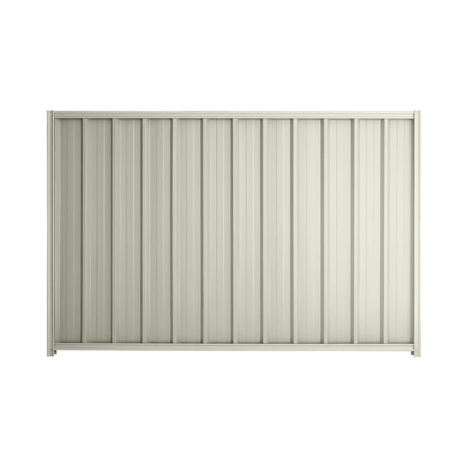 Good Neighbour® Superdek® 2100mm High Fence Panel Sheet: Off White Post/Track: Off White