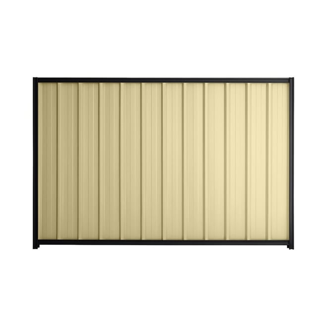 Good Neighbour® Superdek® 2100mm High Fence Panel Sheet: Primrose Post/Track: Gun Metal Grey