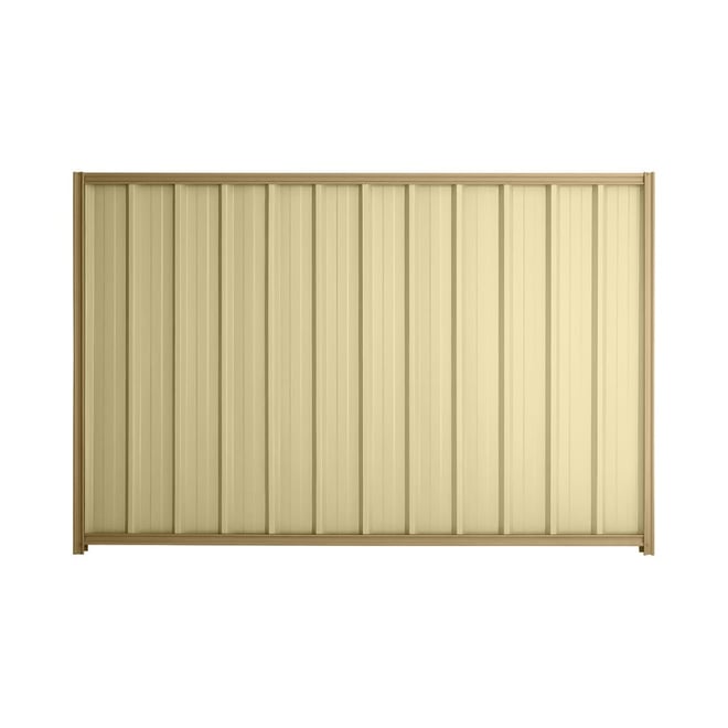 Good Neighbour® Superdek® 2100mm High Fence Panel Sheet: Primrose Post/Track: Wheat
