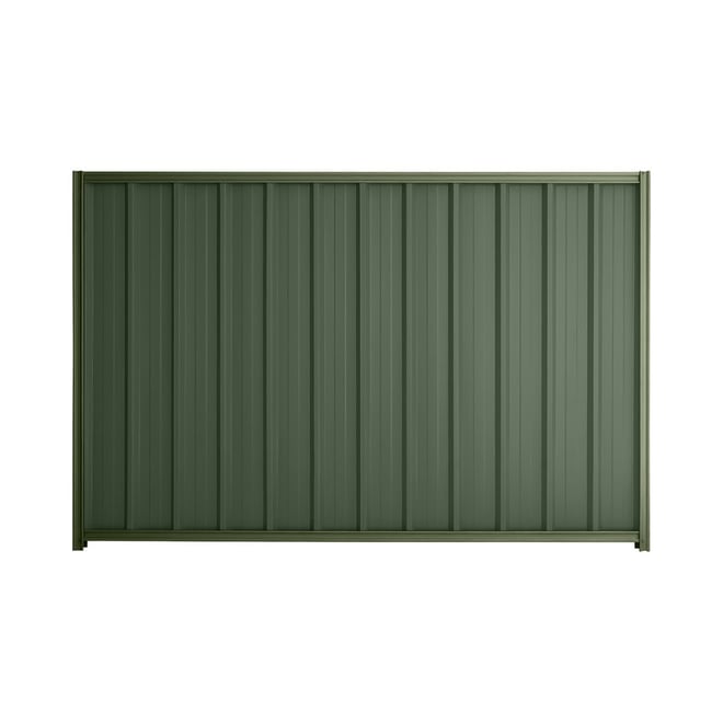 Good Neighbour® Superdek® 2100mm High Fence Panel Sheet: Rivergum Post/Track: Mist Green