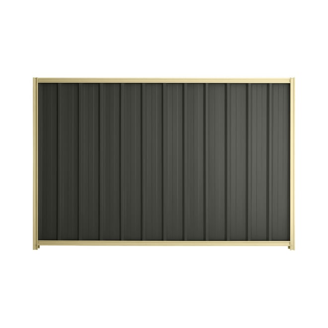 Good Neighbour® Superdek® 2100mm High Fence Panel Sheet: Slate Grey Post/Track: Primrose