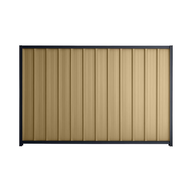 Good Neighbour® Superdek® 2100mm High Fence Panel Sheet: Wheat Post/Track: Dark Stone