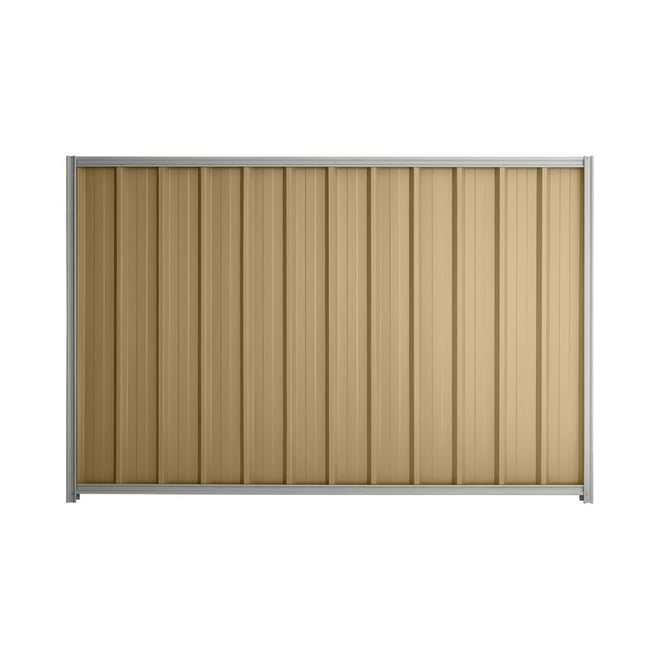 Good Neighbour® Superdek® 2100mm High Fence Panel Sheet: Wheat Post/Track: Gull Grey