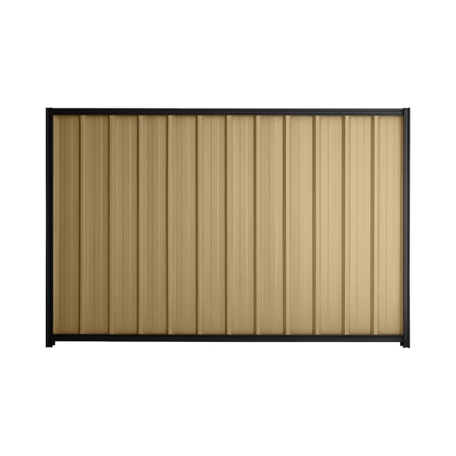 Good Neighbour® Superdek® 2100mm High Fence Panel Sheet: Wheat Post/Track: Gun Metal Grey