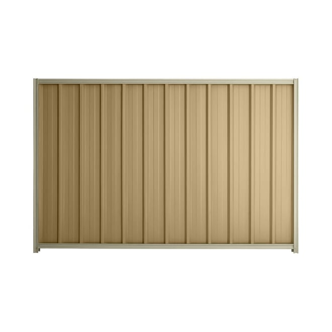Good Neighbour® Superdek® 2100mm High Fence Panel Sheet: Wheat Post/Track: Moss Vale Sand