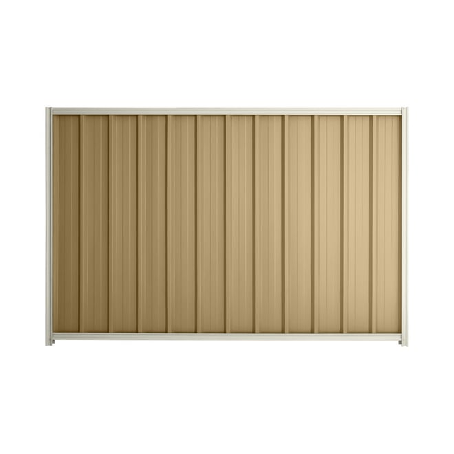 Good Neighbour® Superdek® 2100mm High Fence Panel Sheet: Wheat Post/Track: Off White