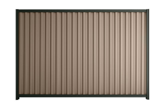 Good Neighbour Smartspan 1200mm High Fence Panel Sheet: Biege, Post/Track: Gun Metal Grey