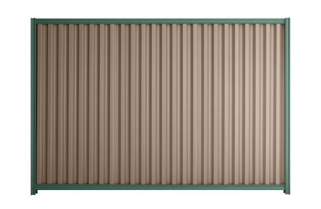 Good Neighbour Smartspan 1200mm High Fence Panel Sheet: Biege, Post/Track: Rivergum