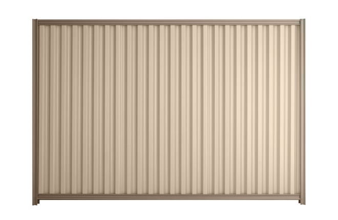 Good Neighbour Smartspan 1200mm High Fence Panel Sheet: Merino, Post/Track: Beige