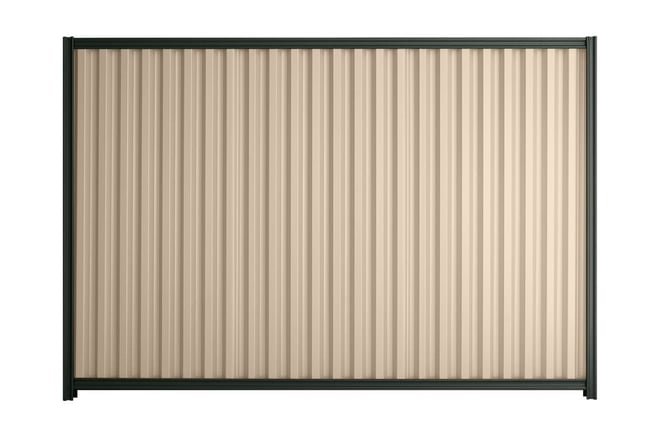Good Neighbour Smartspan 1200mm High Fence Panel Sheet: Merino, Post/Track: Gun Metal Grey