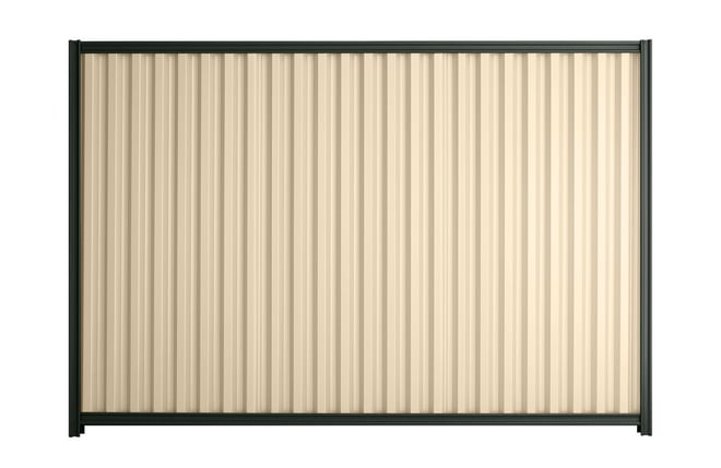 Good Neighbour Smartspan 1200mm High Fence Panel Sheet: Primrose, Post/Track: Gun Metal Grey