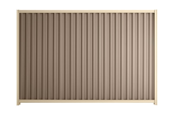 Good Neighbour Smartspan 1500mm High Fence Panel Sheet: Biege, Post/Track: Primrose
