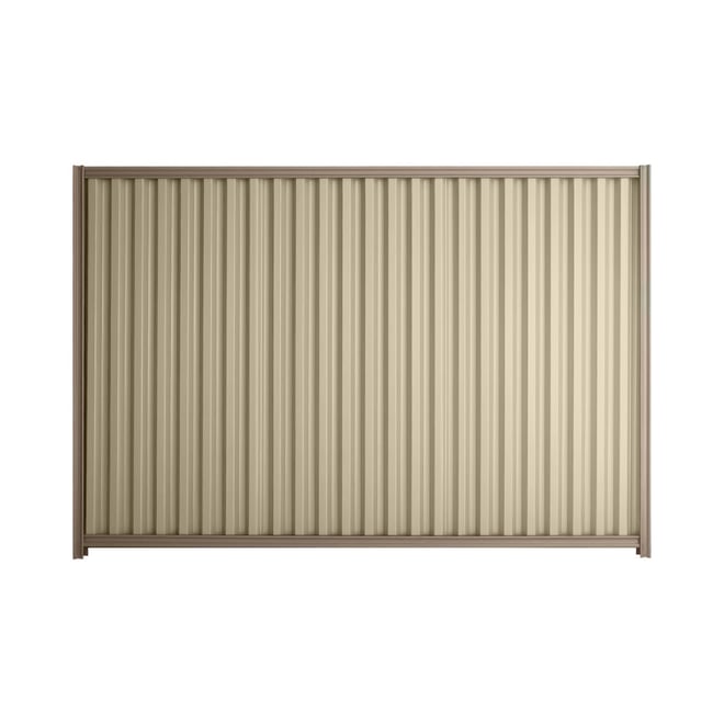 Good Neighbour® Smartspan® 1500mm High Fence Panel Sheet: Merino Post/Track: Iron Bark