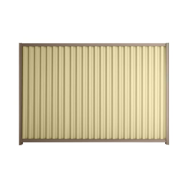 Good Neighbour® Smartspan® 1500mm High Fence Panel Sheet: Primrose Post/Track: Iron Bark
