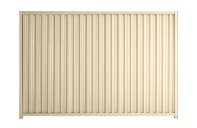 Good Neighbour Smartspan 1500mm High Fence Panel Sheet: Primrose, Post/Track: Primrose