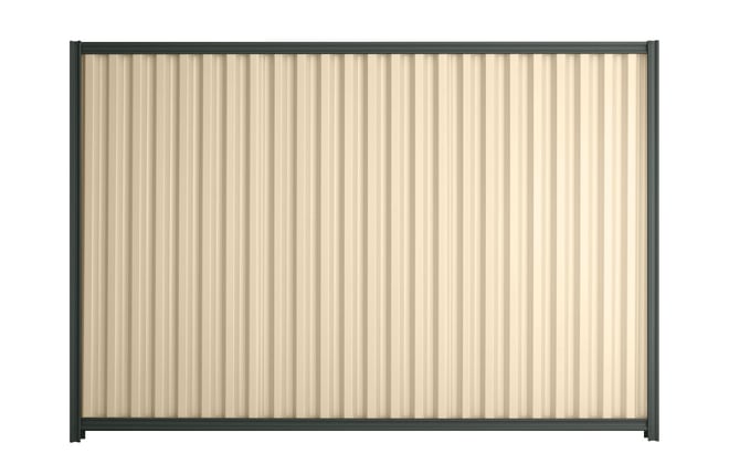 Good Neighbour Smartspan 1500mm High Fence Panel Sheet: Primrose, Post/Track: Slate Grey