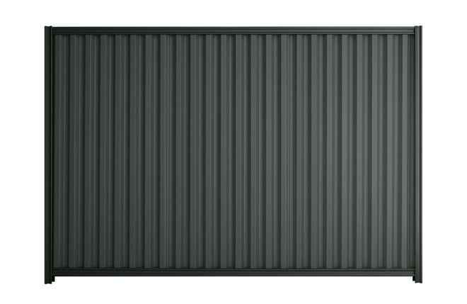 Good Neighbour Smartspan 1500mm High Fence Panel Sheet: Slate Grey, Post/Track: Gun Metal Grey
