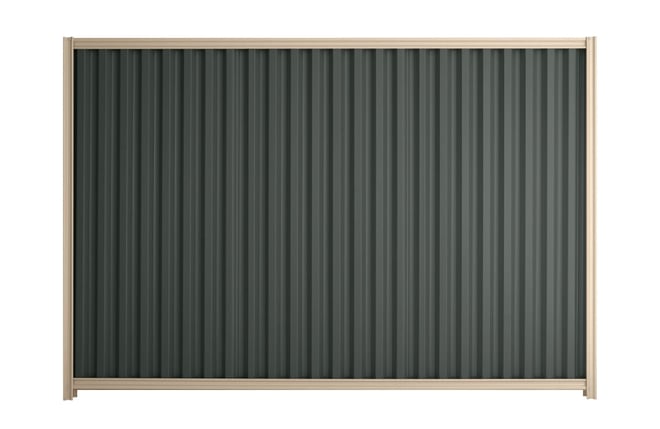 Good Neighbour Smartspan 1500mm High Fence Panel Sheet: Slate Grey, Post/Track: Merino