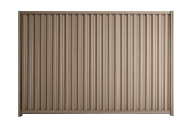 Good Neighbour Smartspan 1800mm High Fence Panel Sheet: Beige, Post/Track: Beige