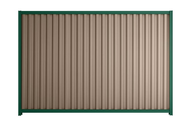 Good Neighbour Smartspan 1800mm High Fence Panel Sheet: Beige, Post/Track: Caulfield Green