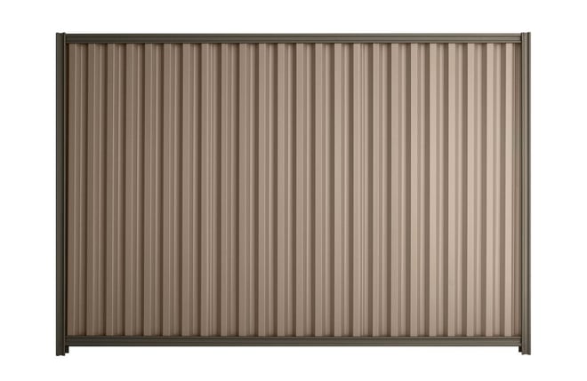 Good Neighbour Smartspan 1800mm High Fence Panel Sheet: Beige, Post/Track: Ironbark