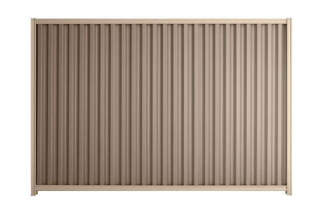Good Neighbour Smartspan 1800mm High Fence Panel Sheet: Beige, Post/Track: Merino