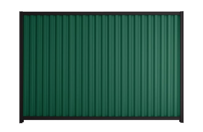 Good Neighbour Smartspan 1800mm High Fence Panel Sheet: Caulfield Green, Post/Track: Ebony