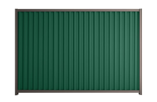 Good Neighbour Smartspan 1800mm High Fence Panel Sheet: Caulfield Green, Post/Track: Ironbark