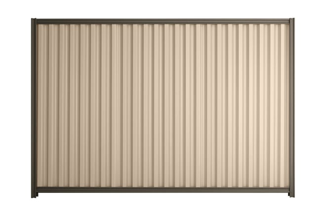 Good Neighbour Smartspan 1800mm High Fence Panel Sheet: Merino, Post/Track: Ironbark