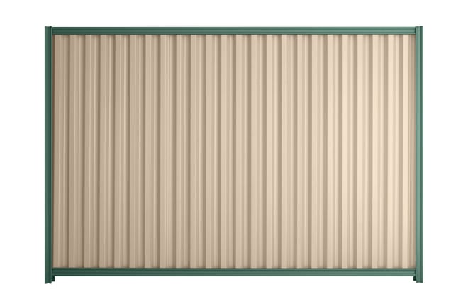 Good Neighbour Smartspan 1800mm High Fence Panel Sheet: Merino, Post/Track: Rivergum
