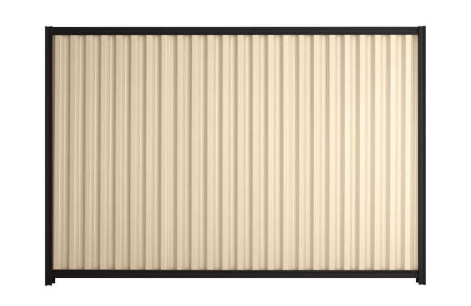 Good Neighbour Smartspan 1800mm High Fence Panel Sheet: Primrose, Post/Track: Ebony