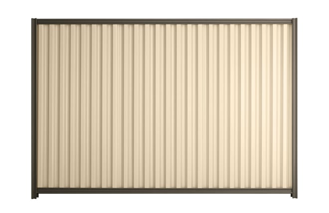 Good Neighbour Smartspan 1800mm High Fence Panel Sheet: Primrose, Post/Track: Ironbark