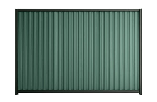 Good Neighbour Smartspan 1800mm High Fence Panel Sheet: Rivergum, Post/Track: Gun Metal Grey