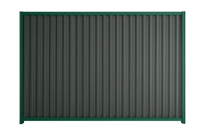 Good Neighbour Smartspan 1800mm High Fence Panel Sheet: Slate Grey, Post/Track: Caulfield Green